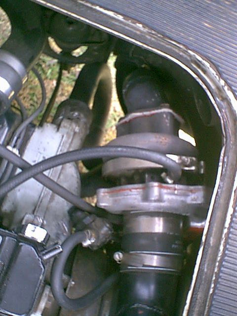 Exhaust supply to turbo is coming up from bottom